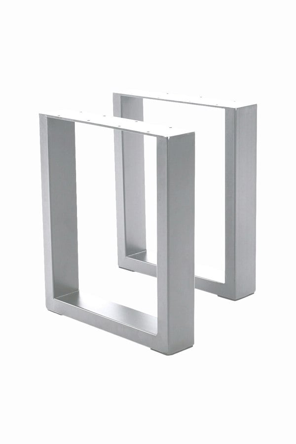 Living and Home Grey Rectangular Metal Table Legs
