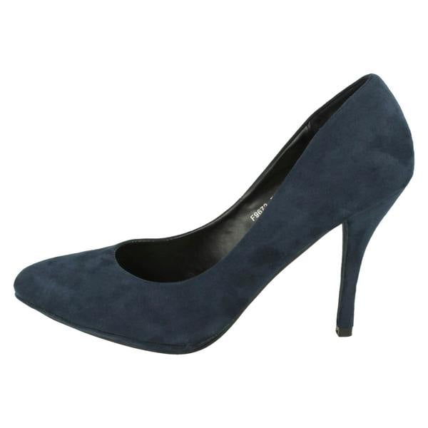 Spot On Ladies Spot On High Heel Pointed Toe Court Shoe