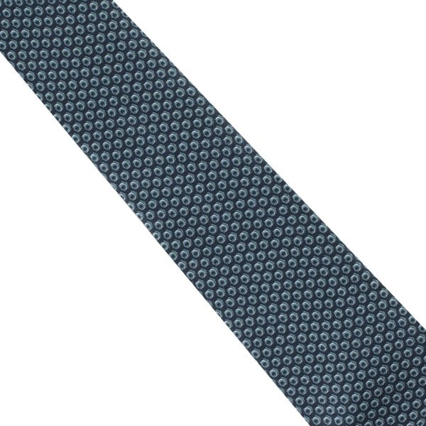 Dunhill hexbolt patterned woven mulberry silk tie