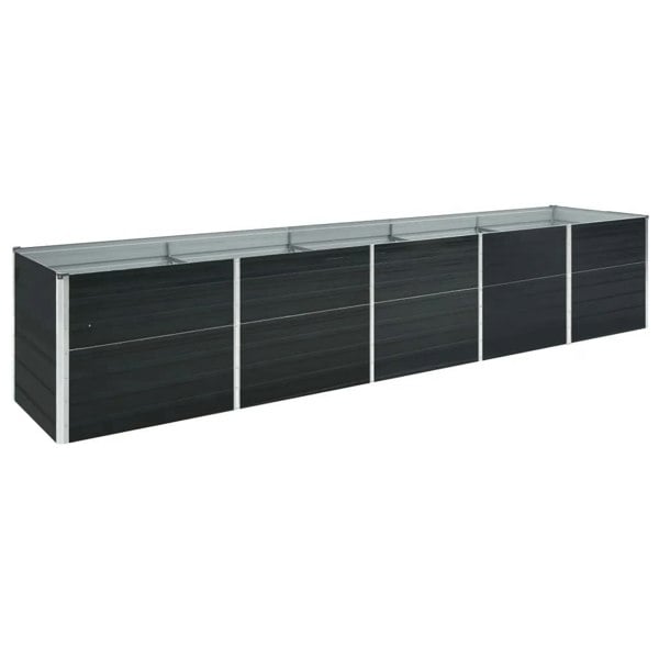 Berkfield Garden Raised Bed Galvanised Steel 400x80x45 cm Anthracite