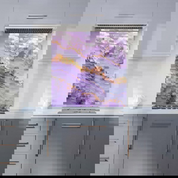 Warren Reed - Designer Light Purple Marble Effect Kitchen Splashback