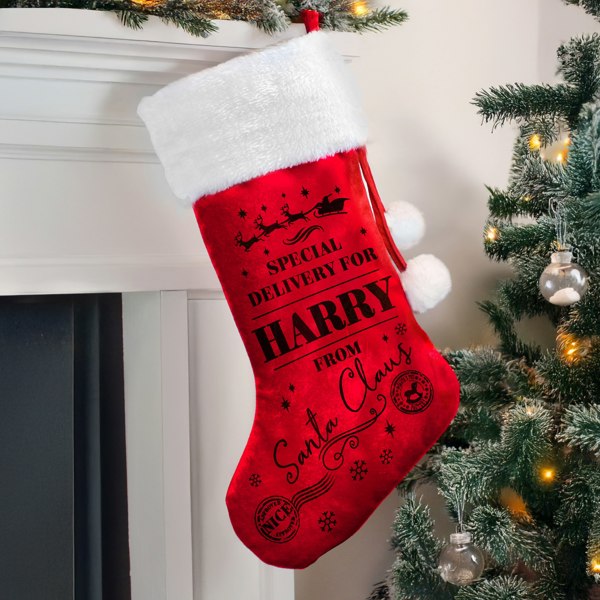 Personalised Memento Company Personalised Special Delivery Red Stocking