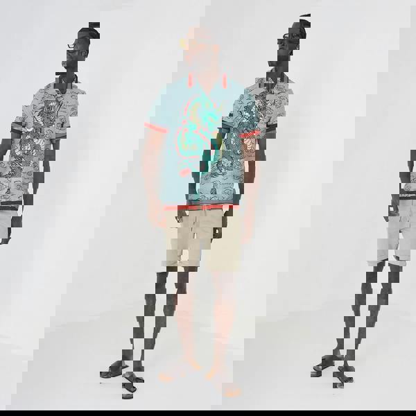 Brave Soul Pale Green Graphic Print Short Sleeve Shirt - Pale Green Image 3