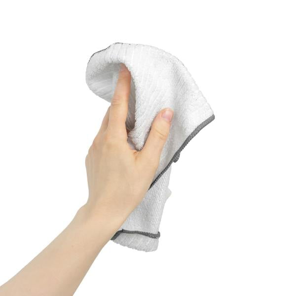 JVL Microfibre Cleaning Cloth - White / Grey