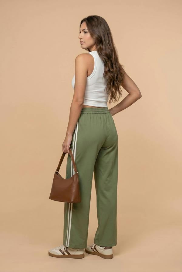 Urban Bliss Taped Trouser Light Green