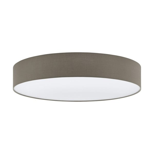 Flush Ceiling Light Colour White Shade Taupe White Fabric Bulb E27 5x25W Loops