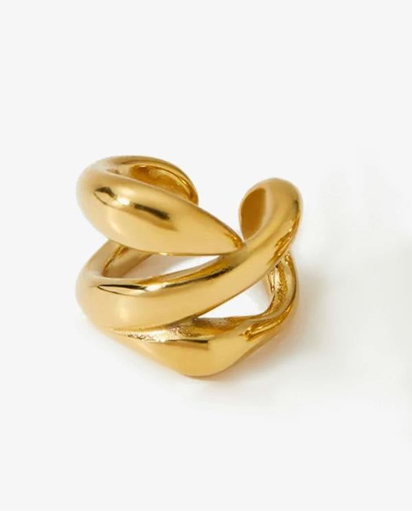 Elk & Bloom 14k Molten Gold Huggie Hoop Ear Cuff
