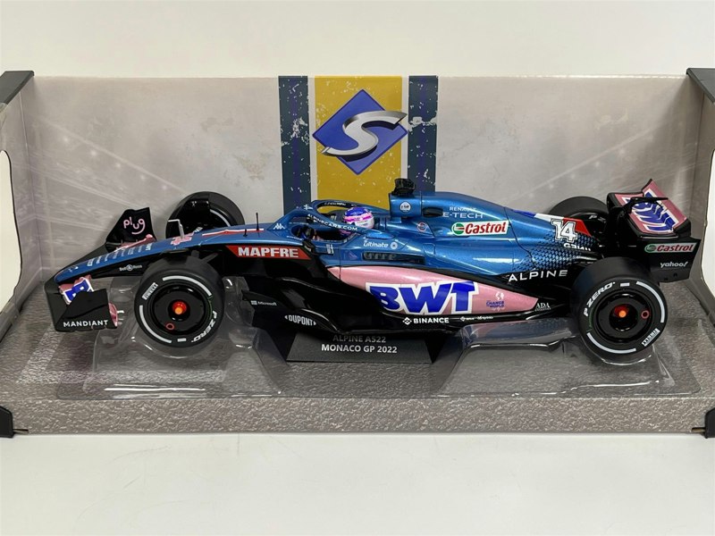 Solido Fernando Alonso #14 Alpine A522 Monaco GP 2022 1:18 Scale 1808803