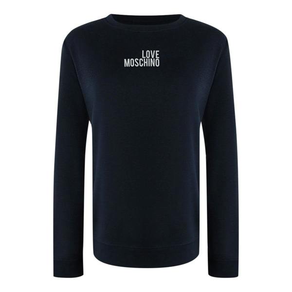Moschino Love Moschino Navy Blue Long Sleeve T-Shirt Small White Logo