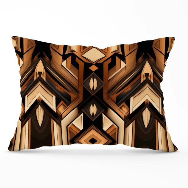 Warren Reed Black And Brown Intricate Pattern Cushions