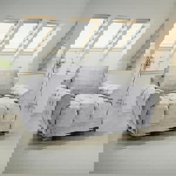 Furnishings For Less Zura Plush Velvet Large Armchair | Cream, Grey or Mocha