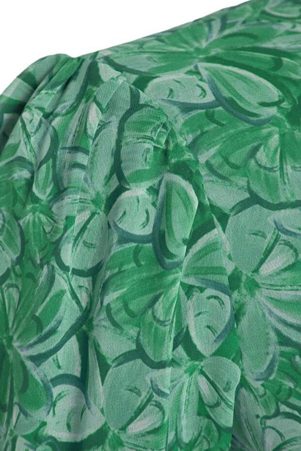 WOVCOR Ruffled Lined Woven Chiffon Dress