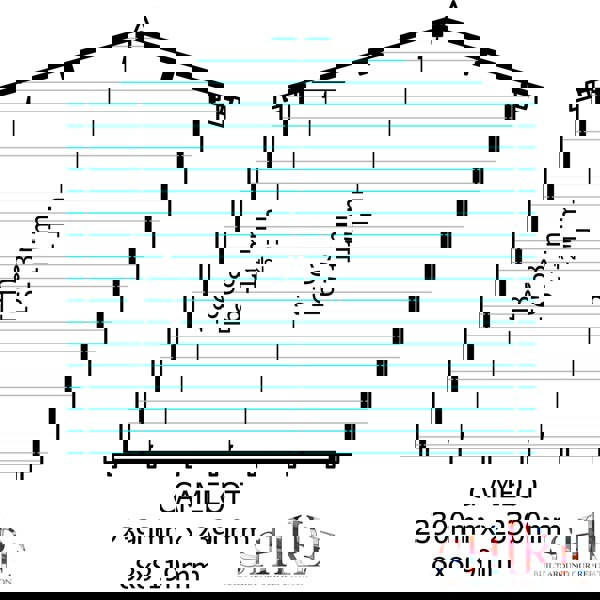 Shire Camelot 8x8 Log Cabin 19mm interlock Cladding with security window