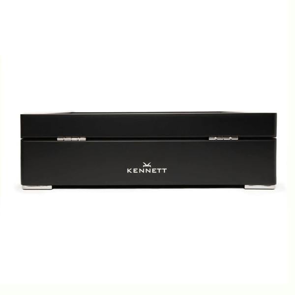 8 Slot Black Wooden Watch Box with Red Velvet Lining watch boxKennett Great Britain