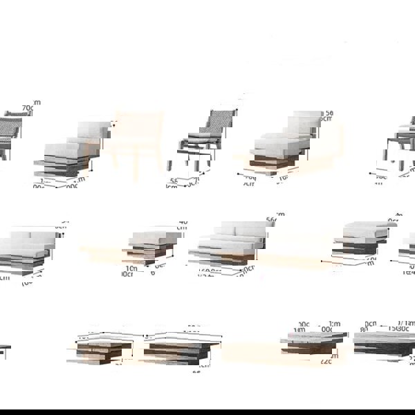 Scott Rattan Outdoor Sofa Set, Wood Base Sofa-Rit Concept-Rit Concept