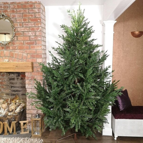 Samuel Alexander 8ft 240cm Green Glenshee Spruce Artificial Christmas Tree PE and PVC Mix Natural Look