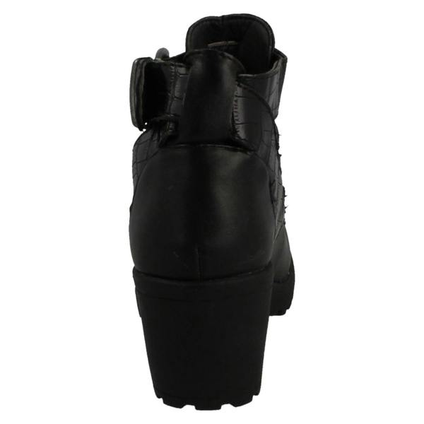 Red:Tag Girls Red Tag Buckle Strap Block Heel Ankle Boots
