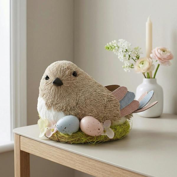 Garden Greatness Decorative Bird Nesting With Eggs Display