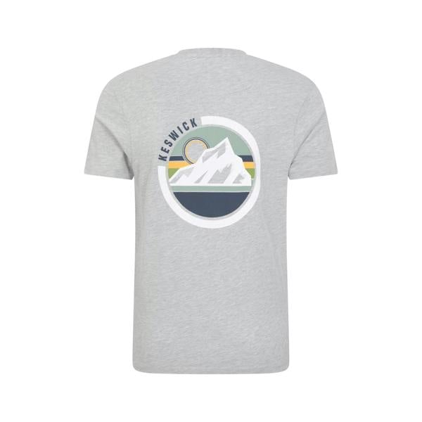 Mountain Warehouse Mens Keswick Mountain Cotton T-Shirt - Grey - 