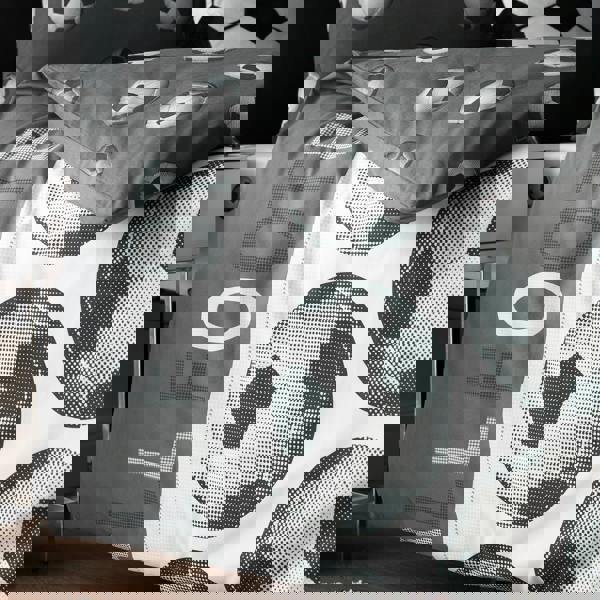 Catherine Lansfield Football Reversible Duvet Cover Set Grey