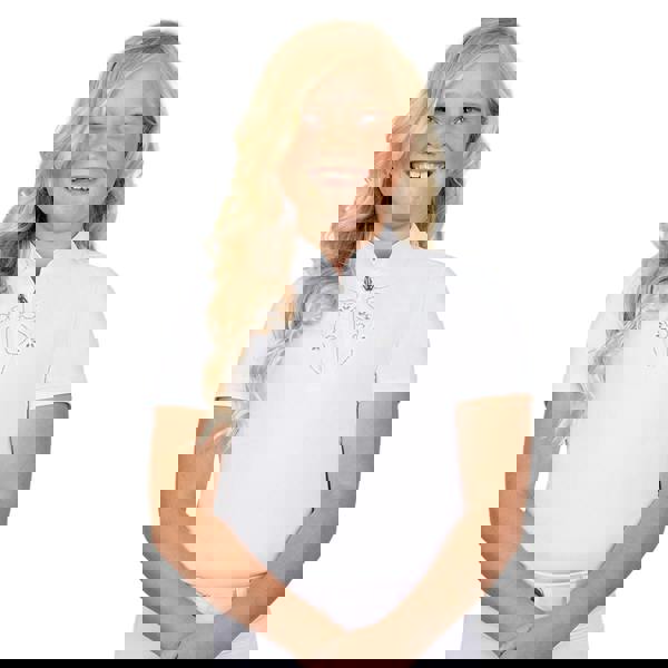 Coldstream Childrens/Kids Next Generation Hermitage Diamante Show Shirt - White