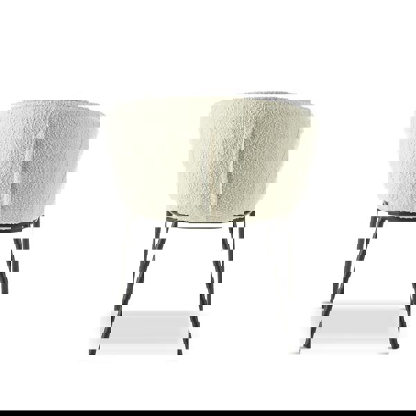 TRL Furniture Renzo Luxe Bouclé Chairs in Cloud White