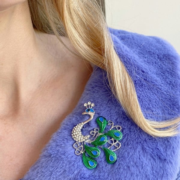 peacock-brooch-silver-wedding-guest