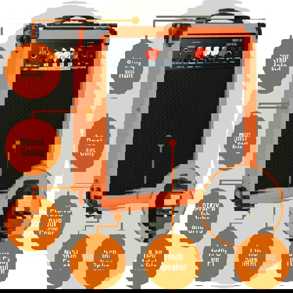 3rd Avenue 15 Watt Electric Guitar Amp#Colour_Orange