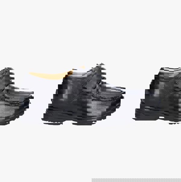 Fleet & Foster FRED Mens Leather Touch Fasten Shoes Black