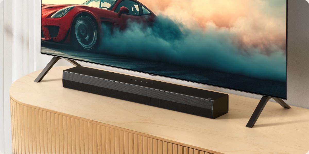 LG US20A Smart Soundbar with 2.0 Channel, Bluetooth, Dolby Digital, HDMI, USB with Free Gift RRP £10