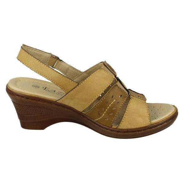 Eaze Ladies Eaze Casual Sling Back Heeled Sandals