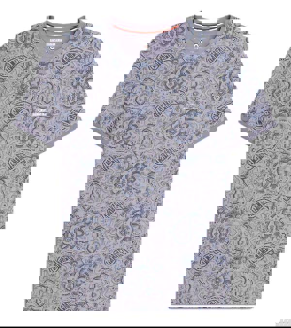 Lambretta Mens All Over Paisley Branded Retro Casual T-Shirt