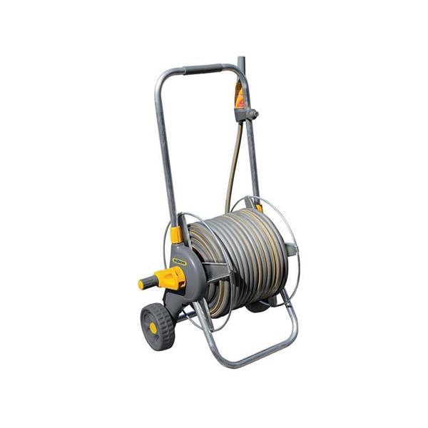 Hozelock 2436 60m Metal Pro Hose Cart & 30m Of 12.5mm Hose - Multi Colour - 