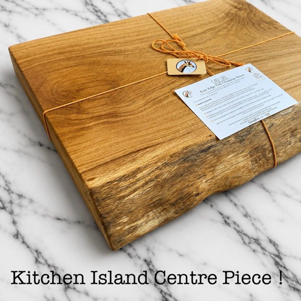 Giraffes & Craftz XL Thick Oak Live Edge James Martin Style Chopping Board Block