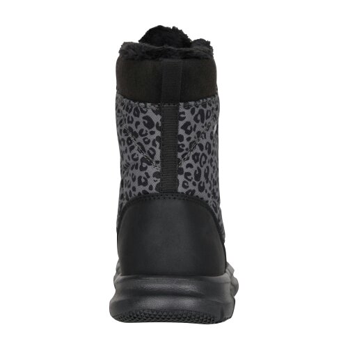 Mountain Warehouse Kids Tahoe Leopard Print Suede Snow Boots - Black