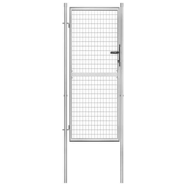Berkfield Garden Gate Galvanised Steel 105x250 cm Silver