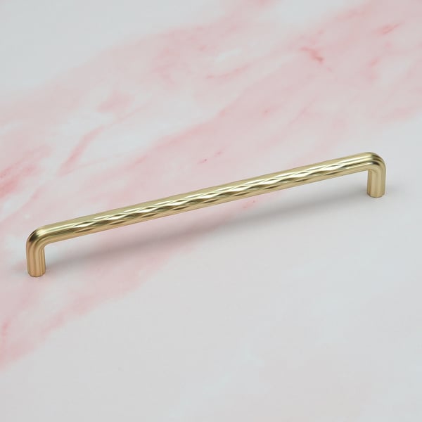 Handle & Home Brushed Brass Textured Handles