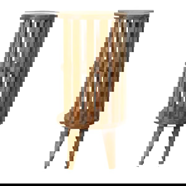 Artisan Furniture Solid Wood Ariella Double Shelf Oak-ish Bedside