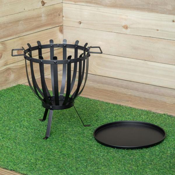 Samuel Alexander 44cm Black Steel El Clasico Outdoor Garden Firebasket