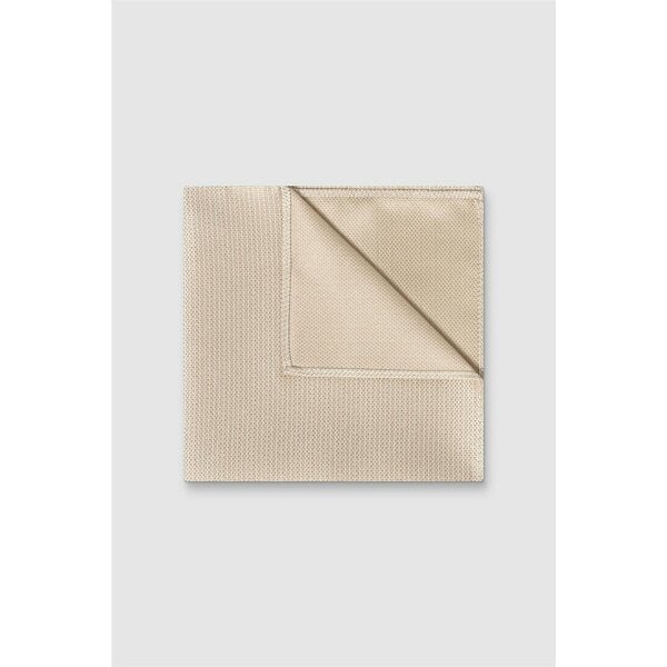 Antique Rogue Ecru Textured Pocket Square