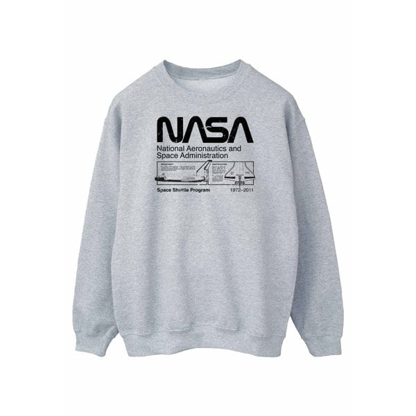 NASA Mens Space Shuttle Sweatshirt - Sports Grey