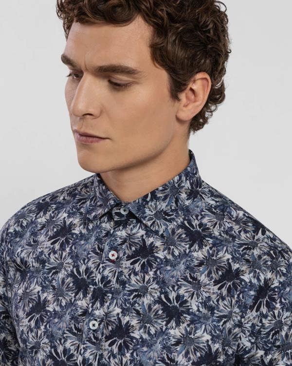 Steel & Jelly Limited Edition Navy Floral Slim Fit Shirt
