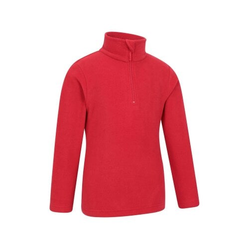 Mountain Warehouse Childrens/Kids Camber II Half Zip Fleece Jacket - Red - Red - 100% Polyester