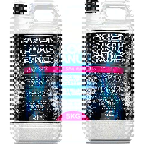 ProKleen Pro-Kleen Fast Dissolving Stabilised Chlorine Granules - Sanitises Pool Water to Remove Germs and Bacteria 5kg