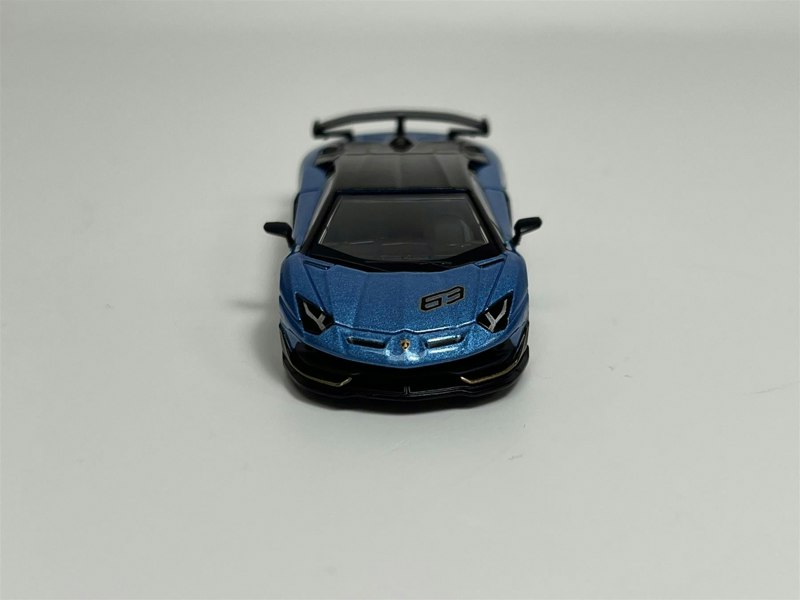 Mini GT Lamborghini Aventador SVJ 63 Blu Aegir LHD 1:64 Scale MGT00784L