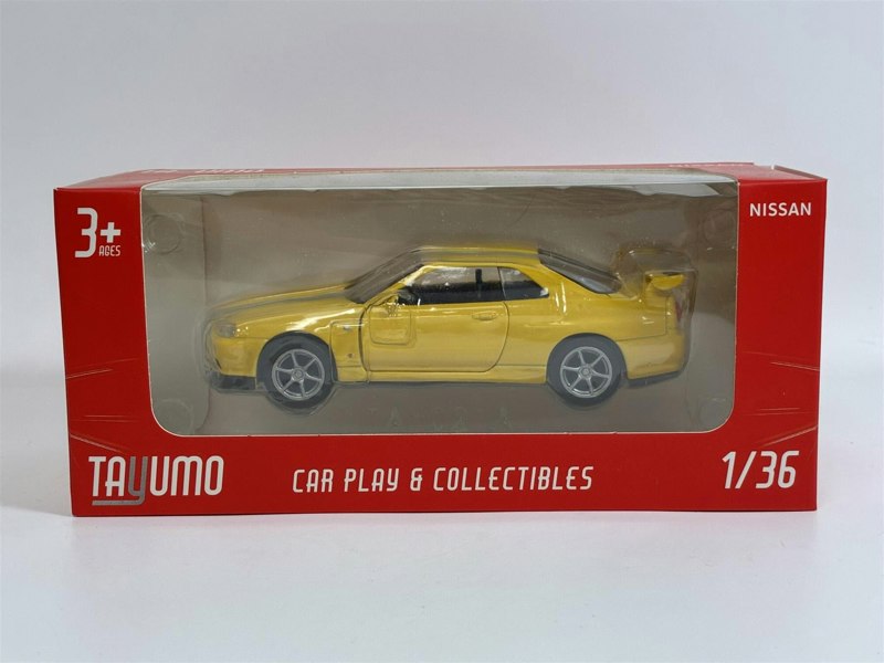 Tayumo Nissan GT R34 V Spec II RHD Yellow 1:36 Scale 36115217