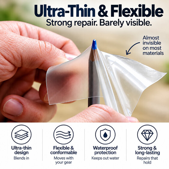 aZengear Strong Clear Tape for Tent Repair | Waterproof, Tenacious