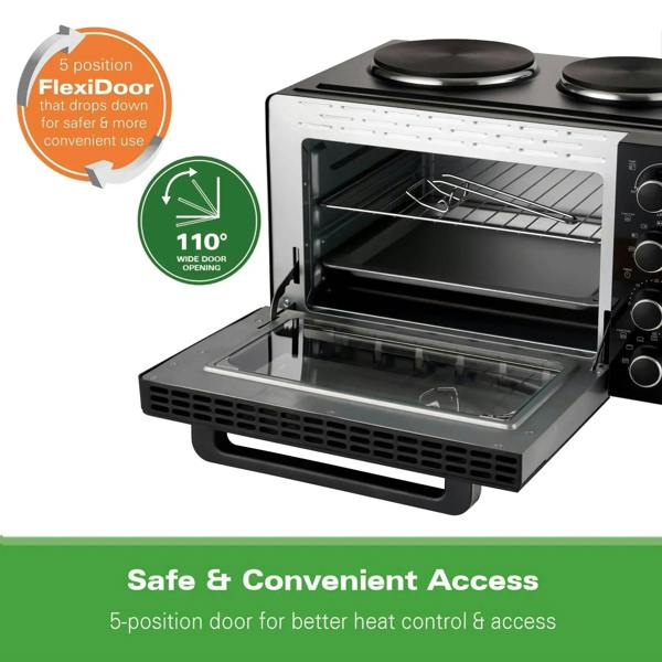 Hamilton Beach 28L Mini Oven with Double Hotplate - Hamilton Beach UK