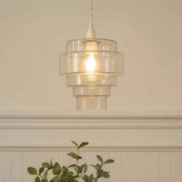 Pagazzi Lighting Mira Clear Glass Easy-Fit Pendant