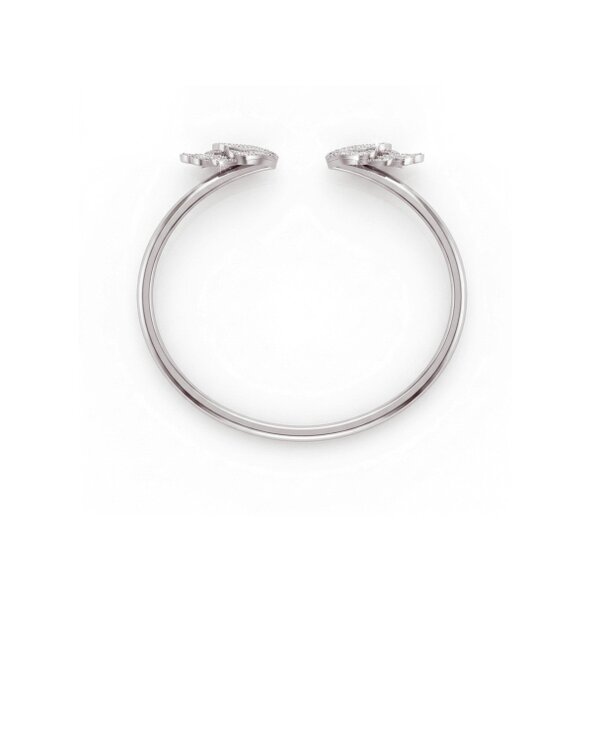 BLOOMTINE Angel Wing Chunky Sterling Silver Bangle